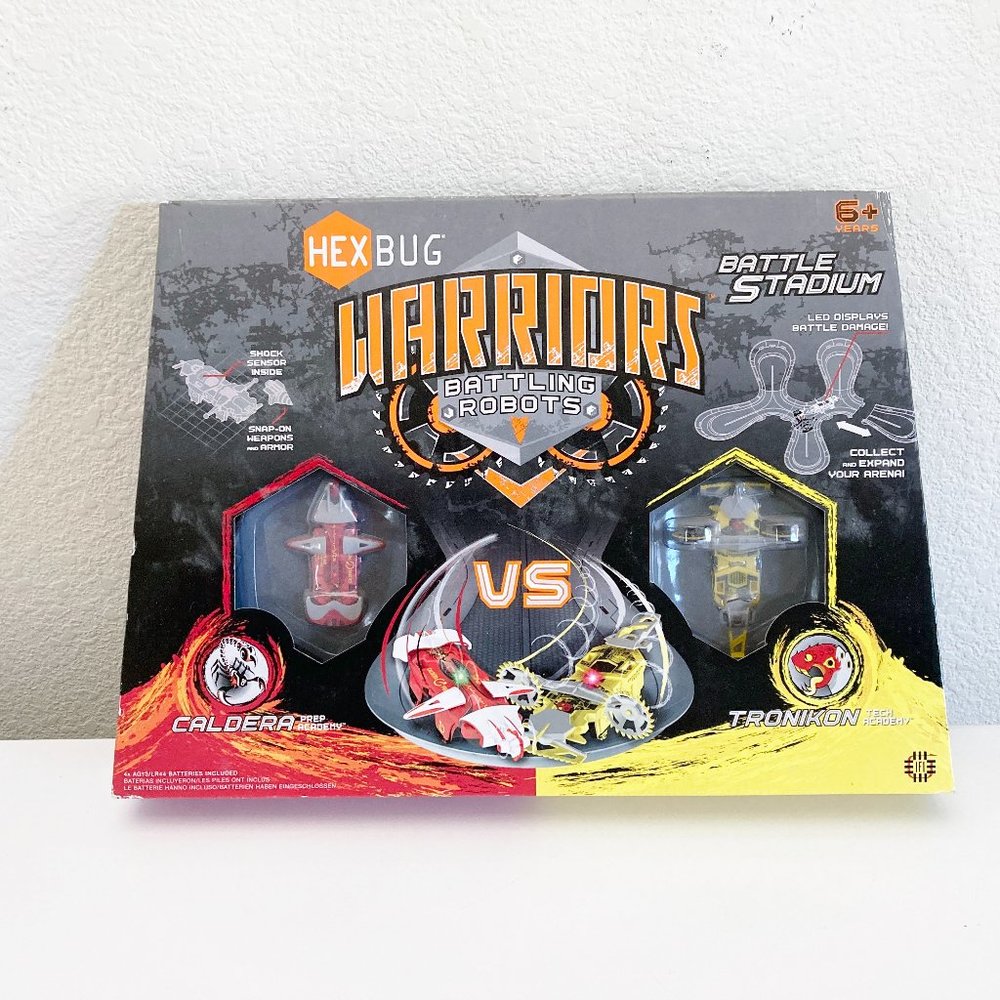 New HEXBUG Warriors Battling Robots w/ Battle Stadium CALDERA vs TRONIKON